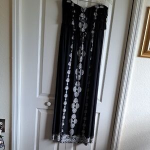 Style & Co. Black and Silver Maxi Dress Cocktail